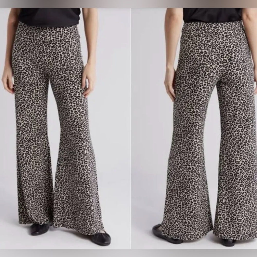 Philosophy Monochrome Leopard Wide Leg Pants
